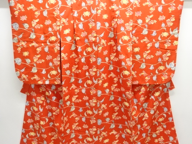 JAPANESE KIMONO / KIMONO FOR KIDS / SILK / FLORAL PLANTS
